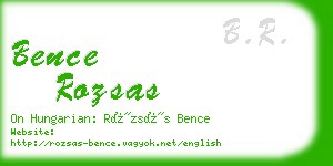 bence rozsas business card